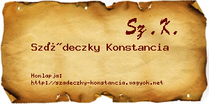 Szádeczky Konstancia névjegykártya